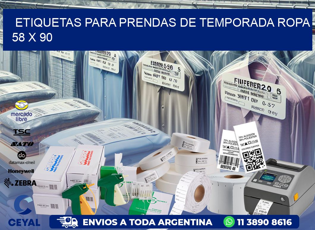 ETIQUETAS PARA PRENDAS DE TEMPORADA ROPA 58 x 90