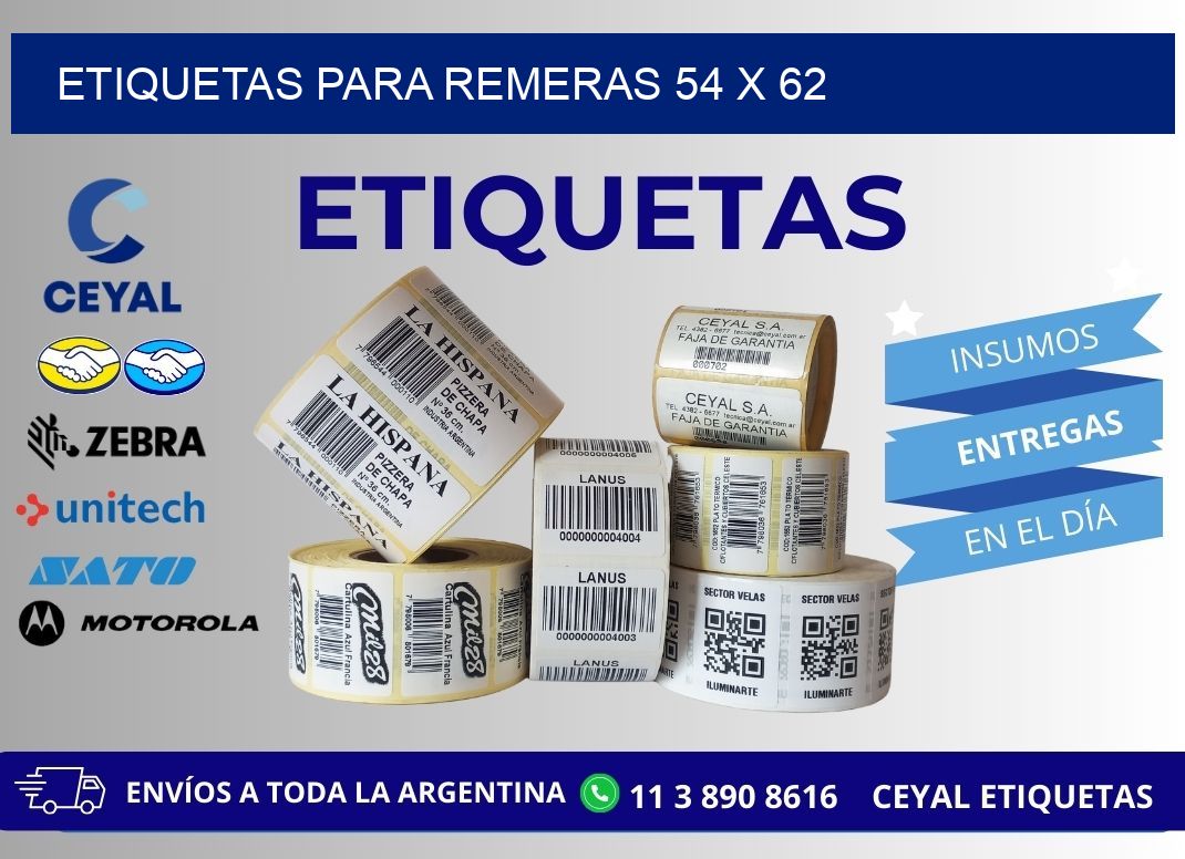 ETIQUETAS PARA REMERAS 54 x 62