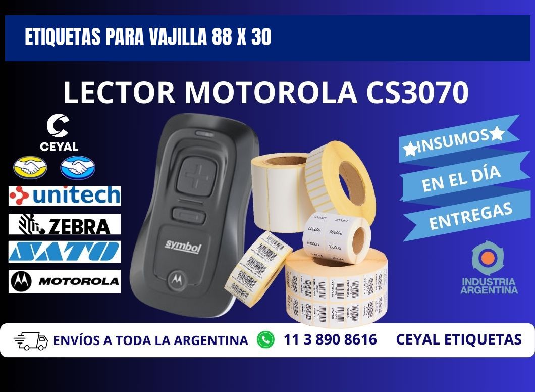 ETIQUETAS PARA VAJILLA 88 x 30