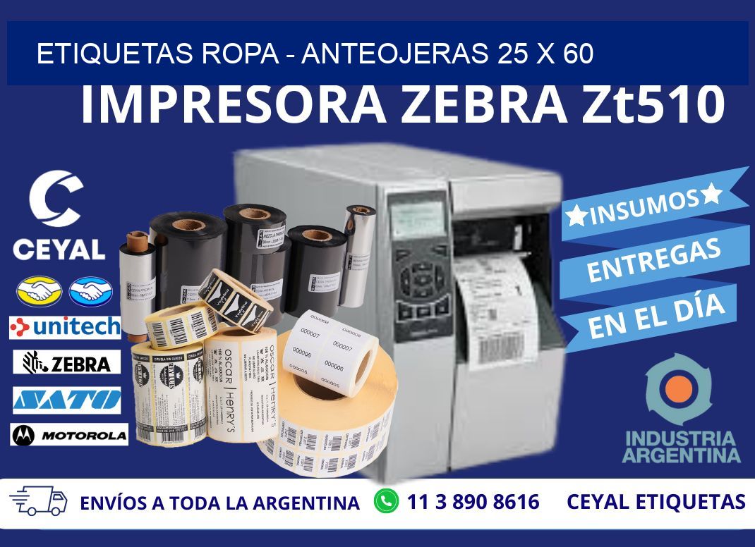 ETIQUETAS ROPA – ANTEOJERAS 25 x 60