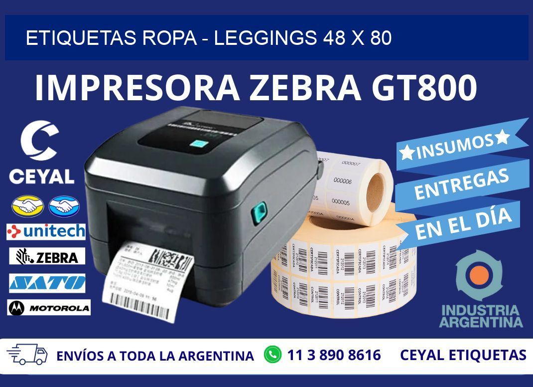 ETIQUETAS ROPA - LEGGINGS 48 x 80