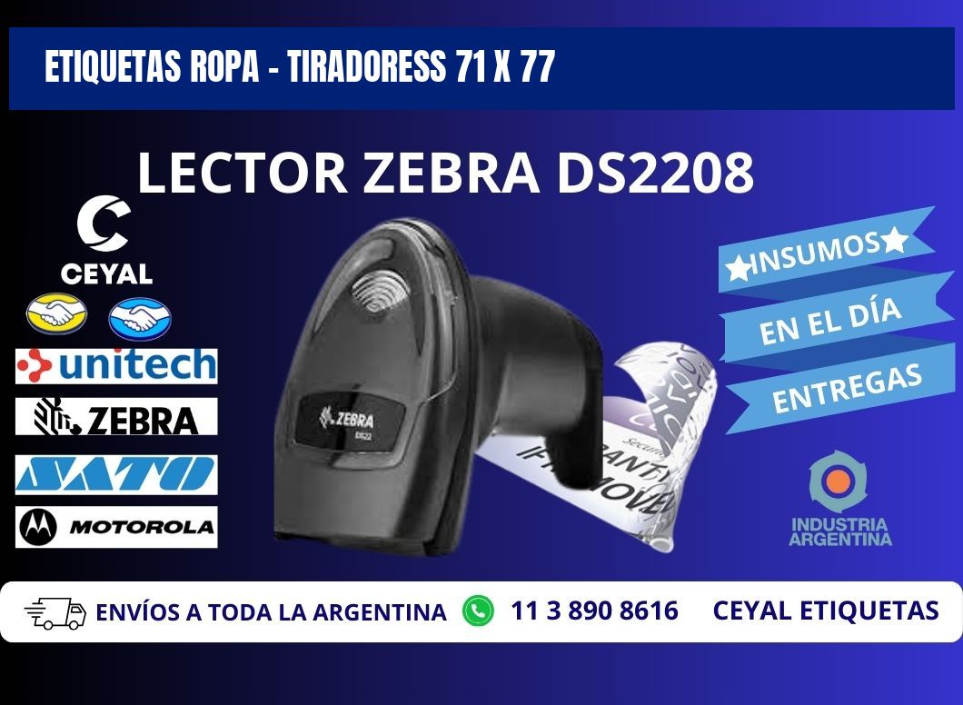 ETIQUETAS ROPA - TIRADORESS 71 x 77