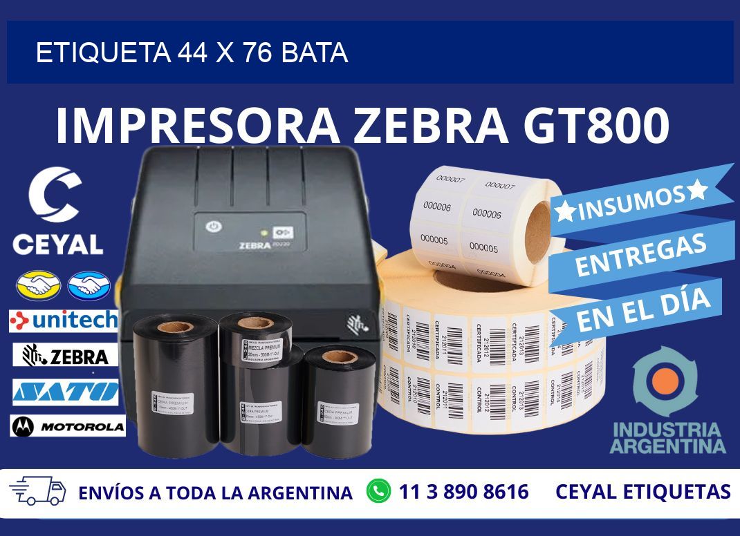 Etiqueta 44 x 76 bata