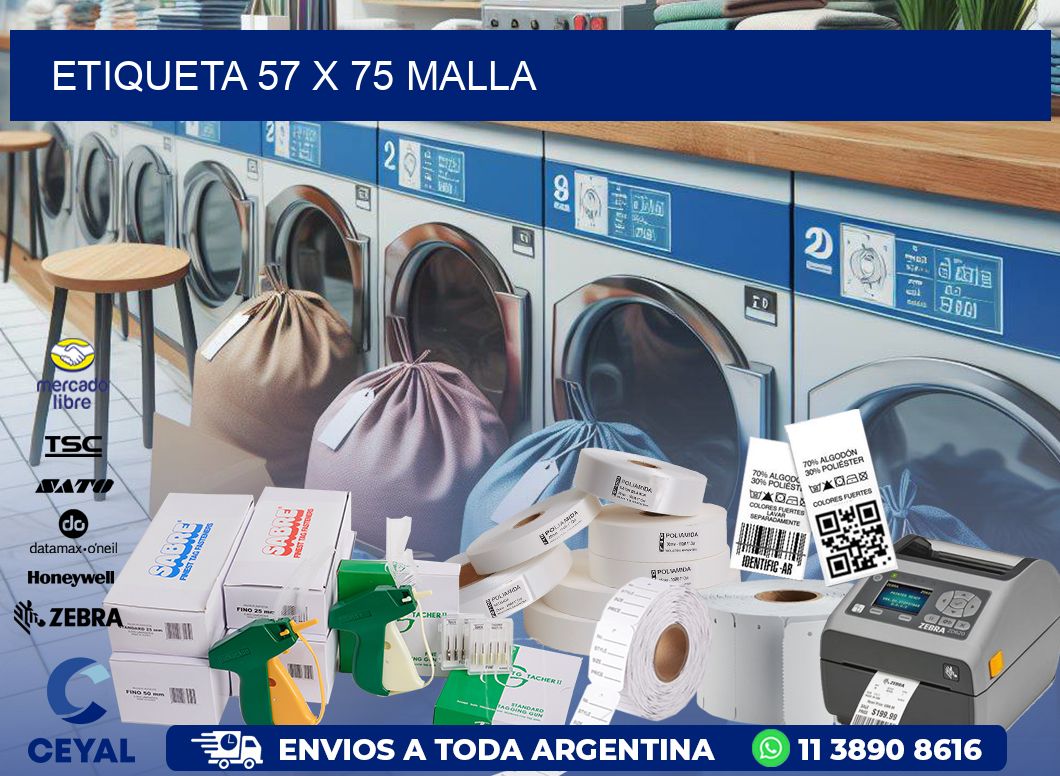 Etiqueta 57 x 75 malla