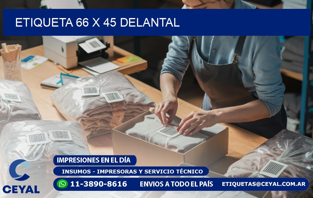 Etiqueta 66 x 45 delantal