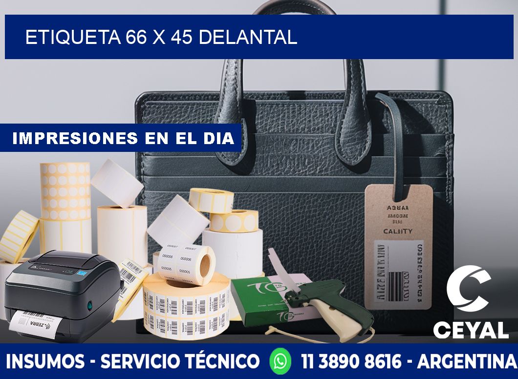 Etiqueta 66 x 45 delantal