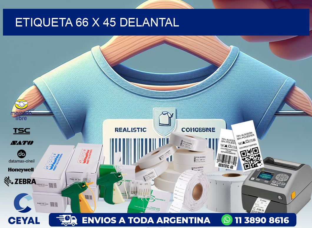 Etiqueta 66 x 45 delantal