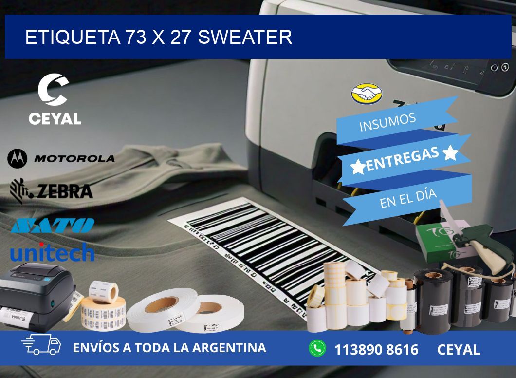 Etiqueta 73 x 27 sweater