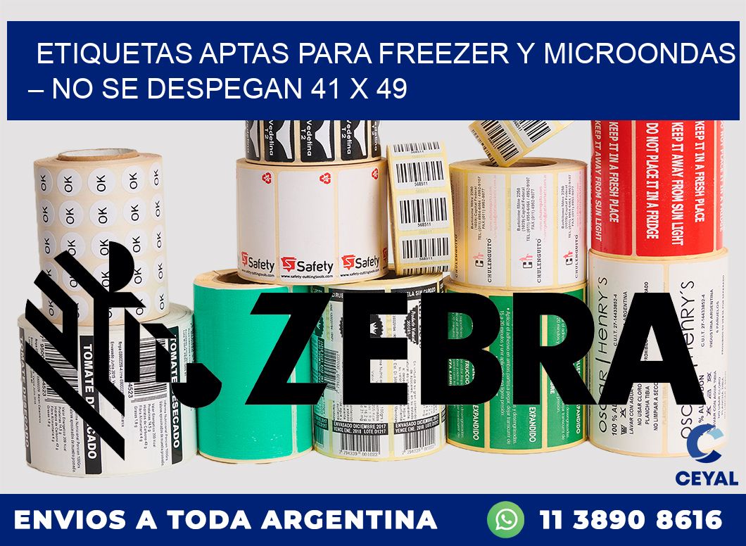 Etiquetas aptas para freezer y microondas – No se despegan 41 x 49