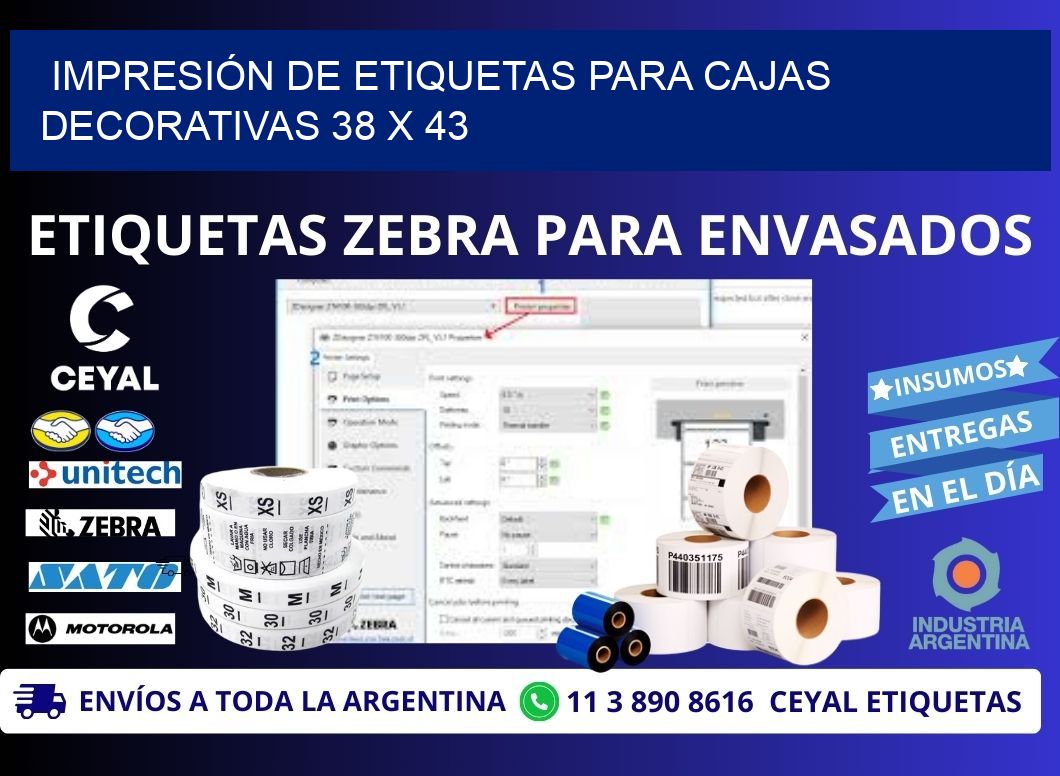 IMPRESIÓN DE ETIQUETAS PARA CAJAS DECORATIVAS 38 x 43