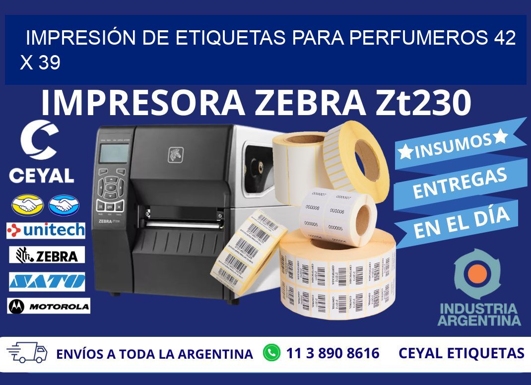 IMPRESIÓN DE ETIQUETAS PARA PERFUMEROS 42 x 39