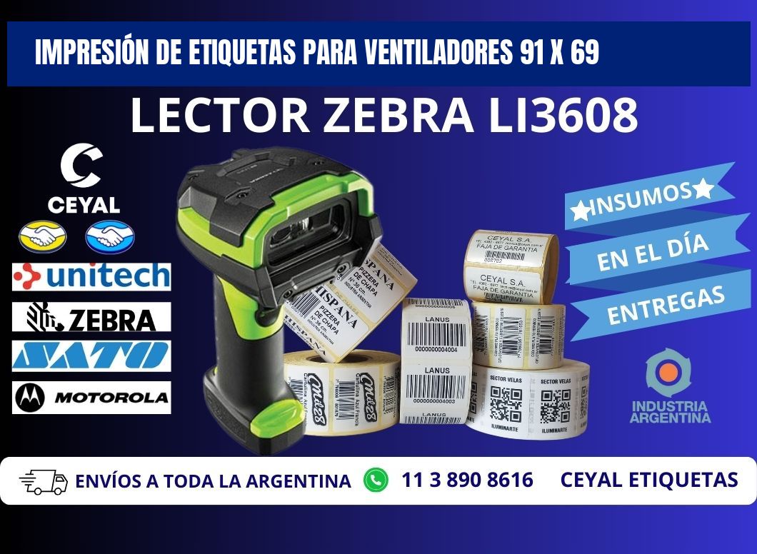 IMPRESIÓN DE ETIQUETAS PARA VENTILADORES 91 x 69