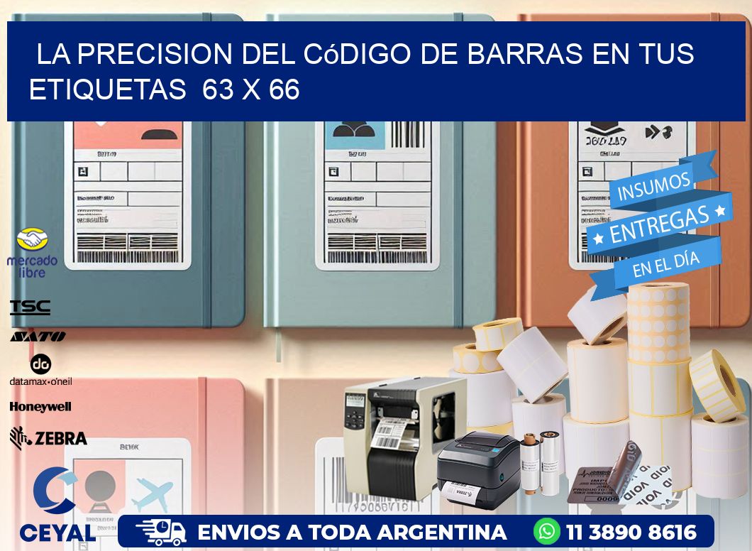 La Precision del Código de Barras en tus Etiquetas  63 x 66