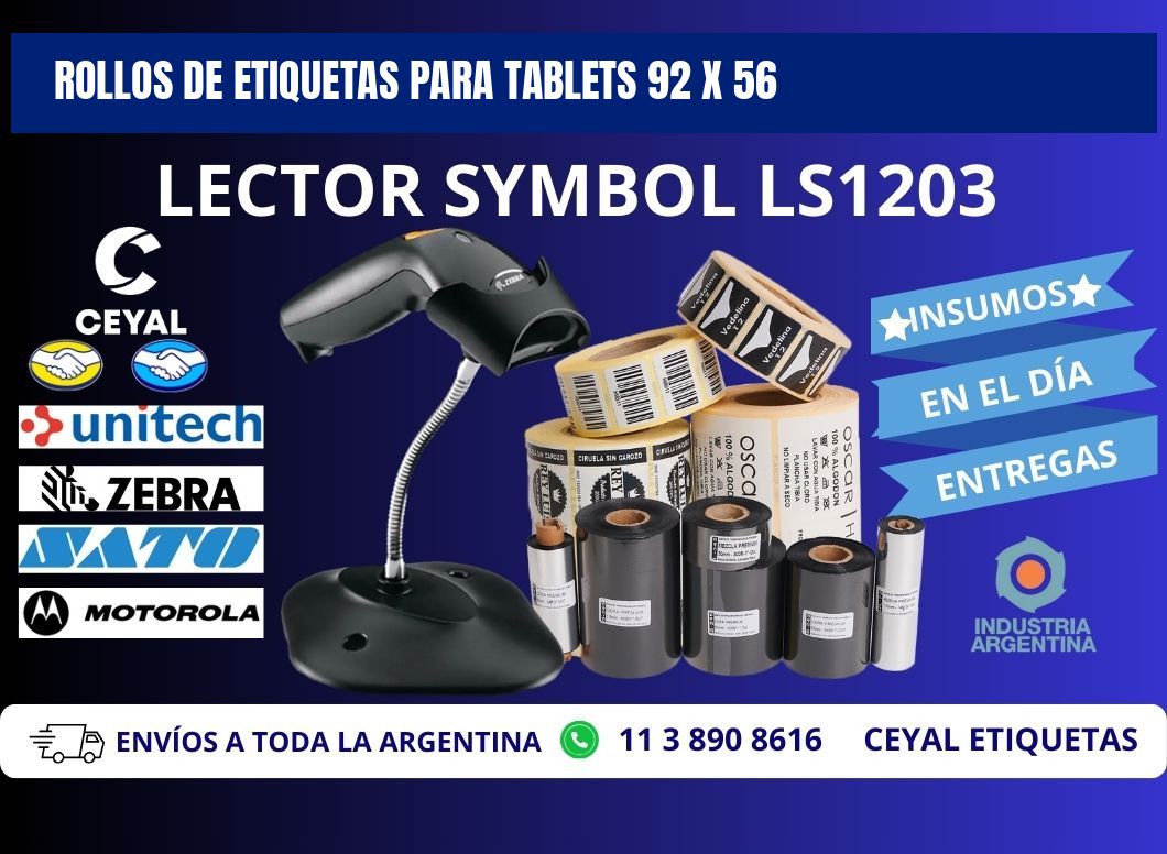 ROLLOS DE ETIQUETAS PARA TABLETS 92 x 56