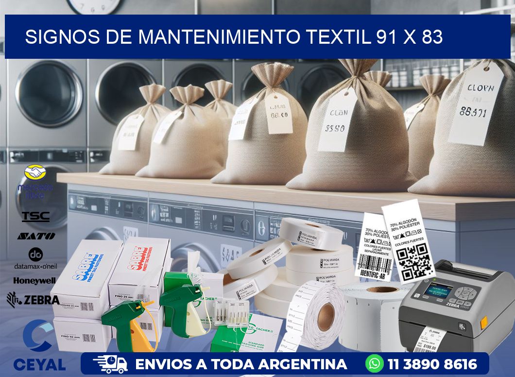 Signos de Mantenimiento Textil 91 x 83