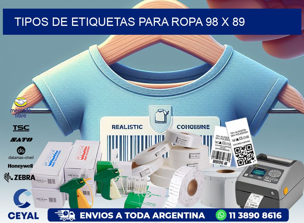 TIPOS DE ETIQUETAS PARA ROPA 98 x 89