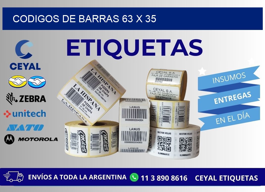 CODIGOS DE BARRAS 63 x 35