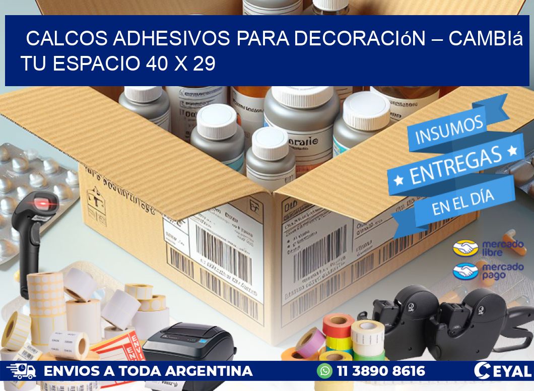 Calcos Adhesivos para Decoración – Cambiá Tu Espacio 40 x 29