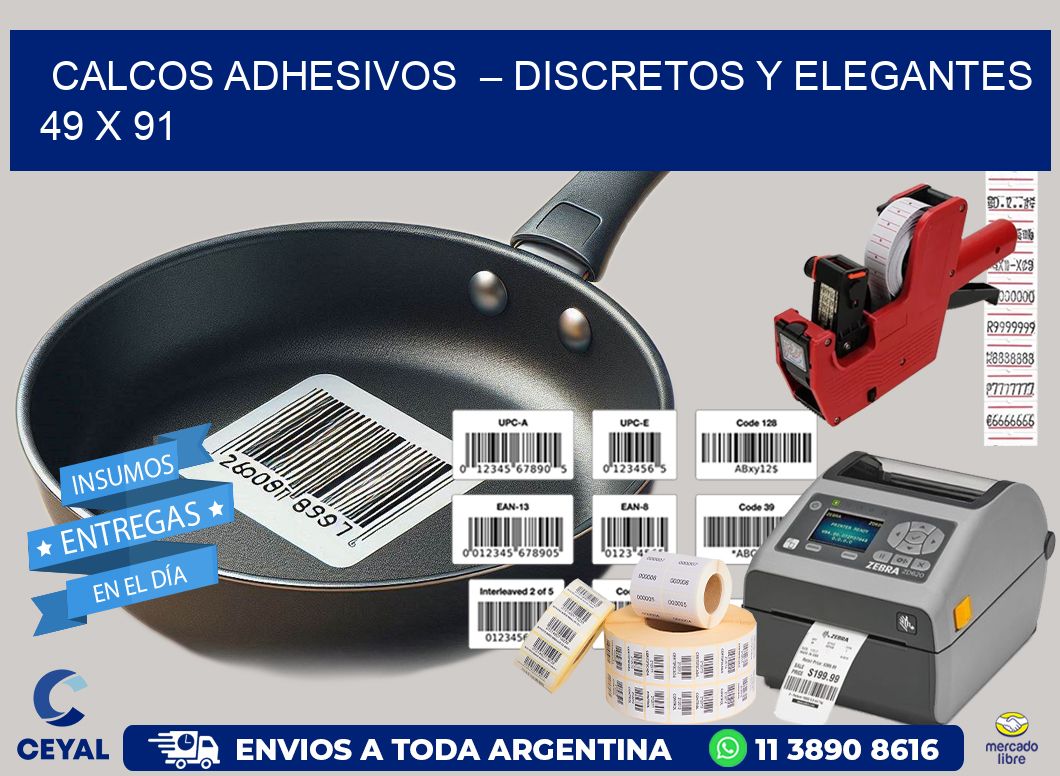 Calcos Adhesivos  – Discretos y Elegantes 49 x 91