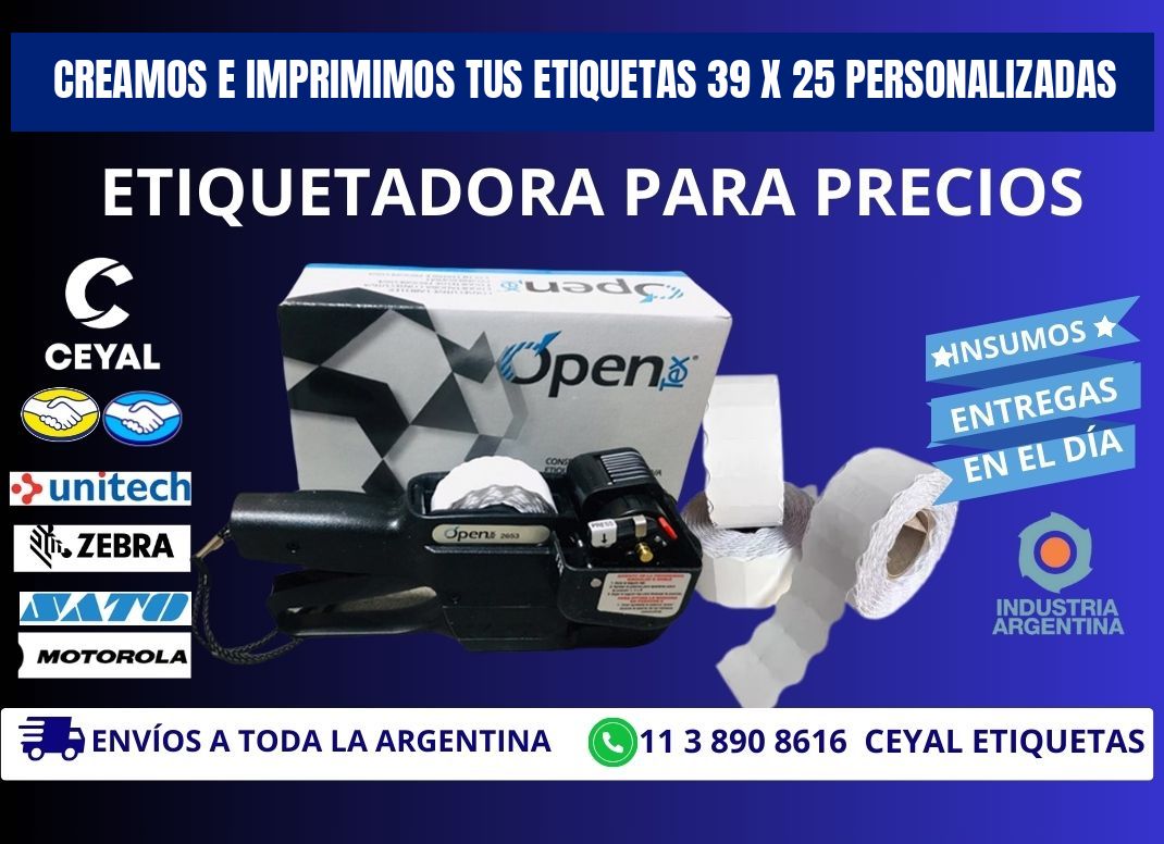 Creamos e Imprimimos tus Etiquetas 39 x 25 Personalizadas