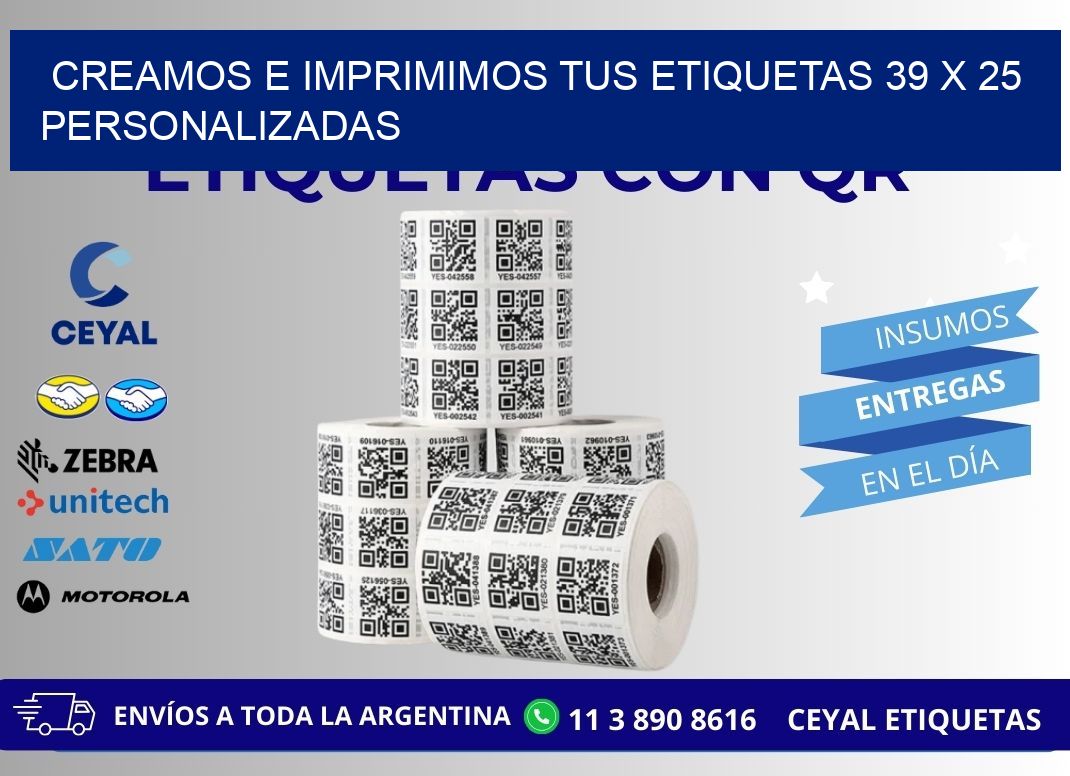 Creamos e Imprimimos tus Etiquetas 39 x 25 Personalizadas