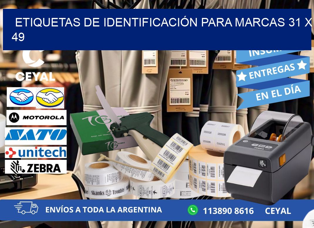 ETIQUETAS DE IDENTIFICACIÓN PARA MARCAS 31 x 49