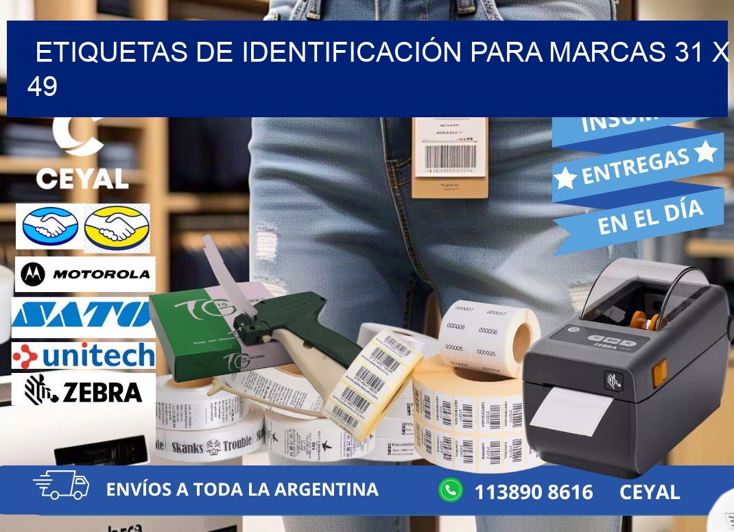 ETIQUETAS DE IDENTIFICACIÓN PARA MARCAS 31 x 49