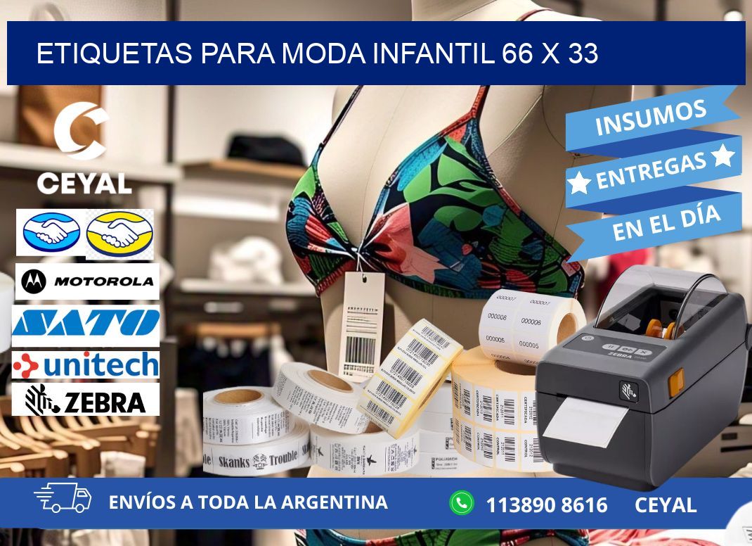 ETIQUETAS PARA MODA INFANTIL 66 x 33