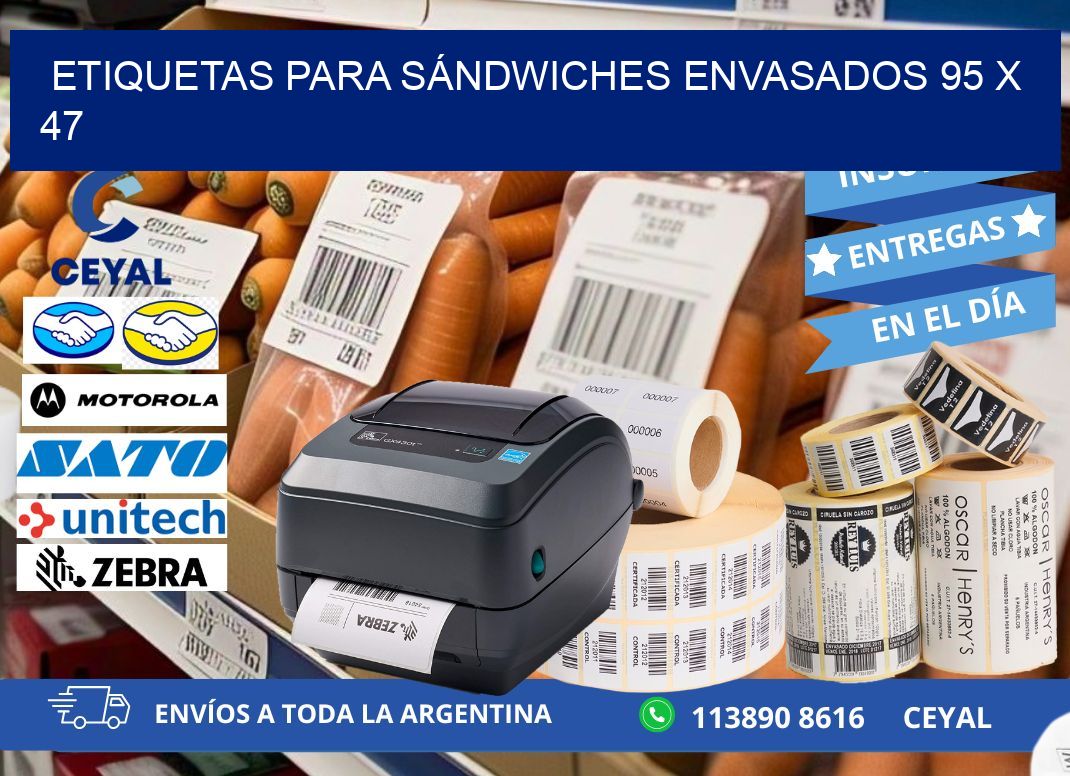 ETIQUETAS PARA SÁNDWICHES ENVASADOS 95 x 47