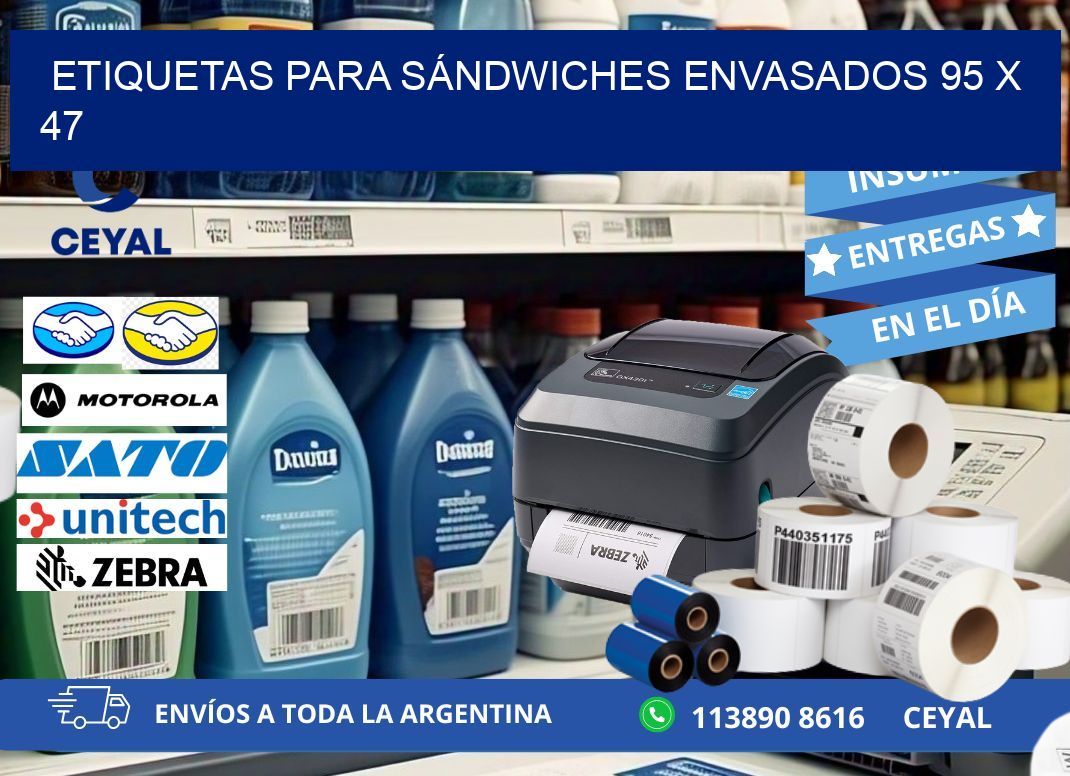 ETIQUETAS PARA SÁNDWICHES ENVASADOS 95 x 47