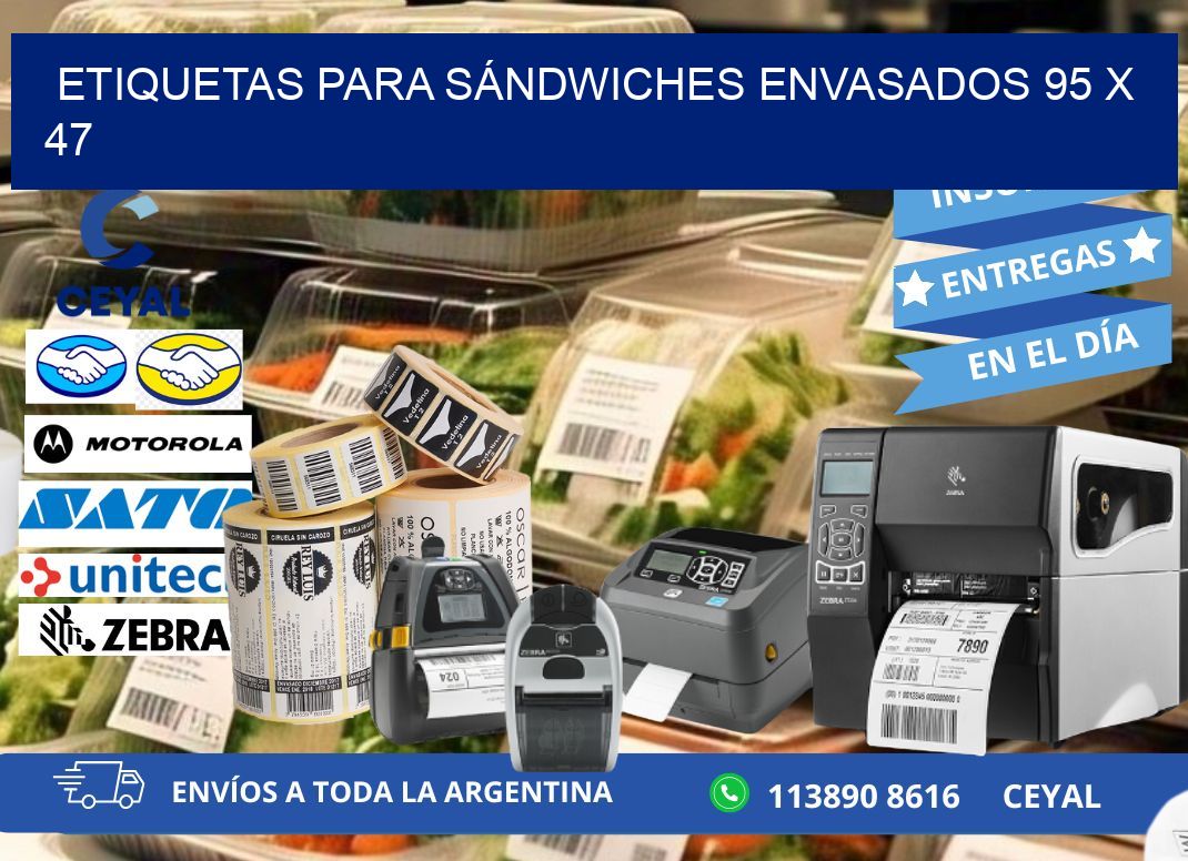 ETIQUETAS PARA SÁNDWICHES ENVASADOS 95 x 47