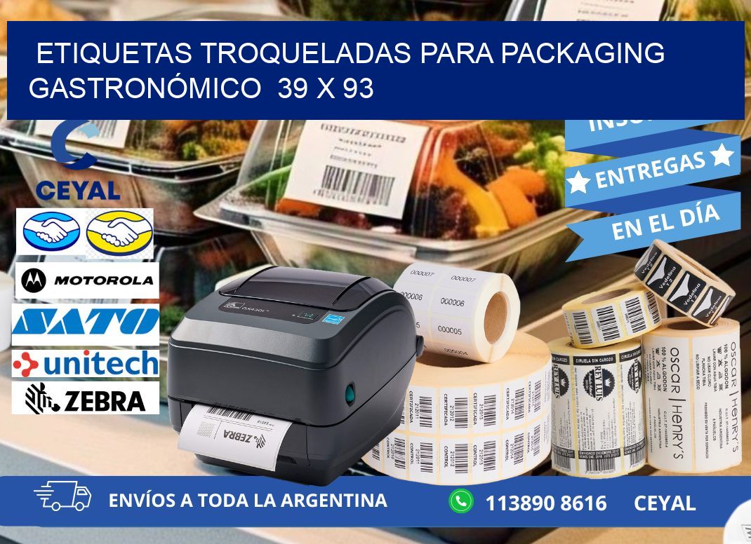 ETIQUETAS TROQUELADAS PARA PACKAGING GASTRONÓMICO  39 x 93