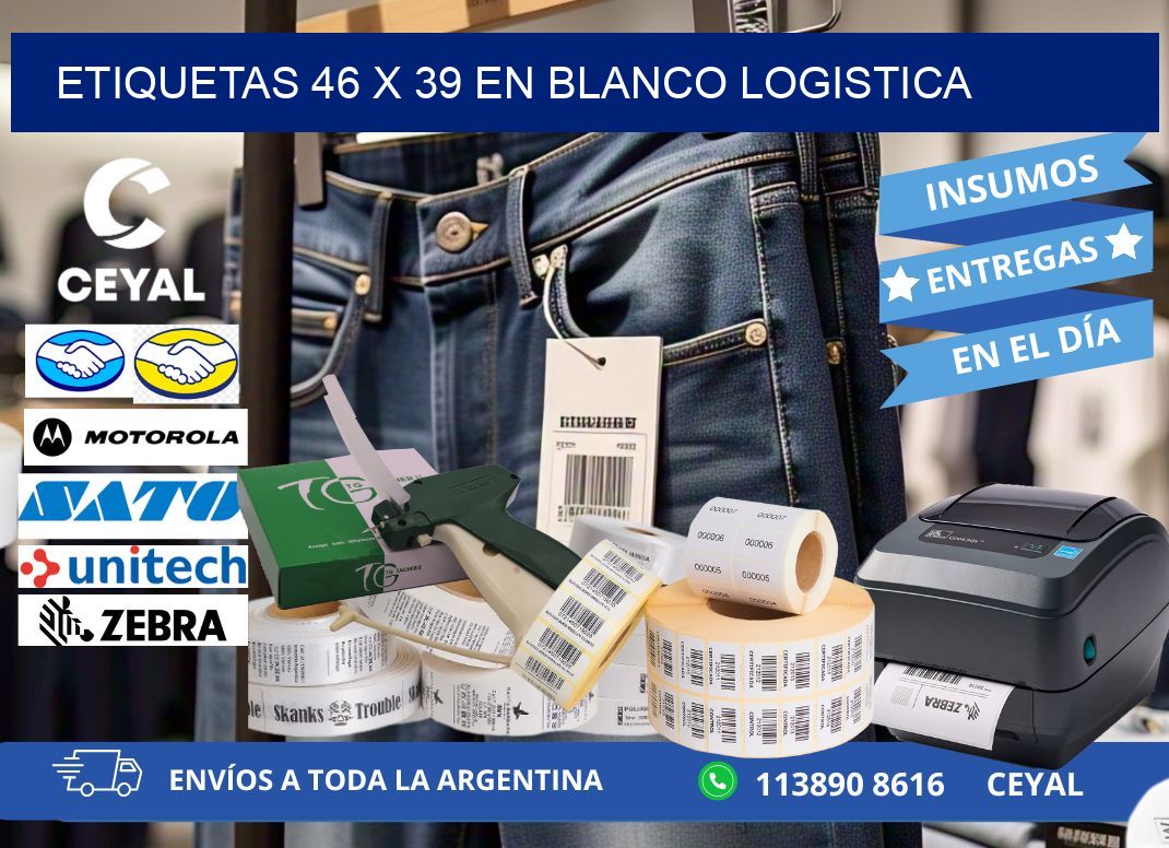 Etiquetas 46 x 39 en blanco logistica