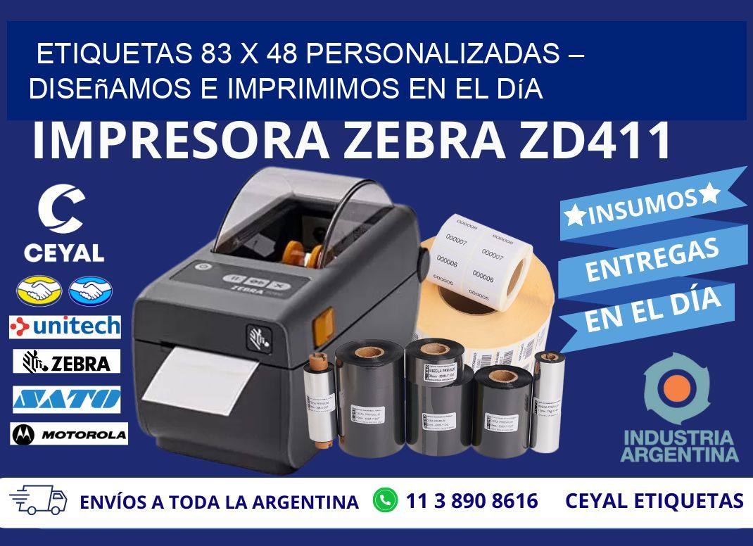 Etiquetas 83 x 48 Personalizadas – Diseñamos e Imprimimos en el Día