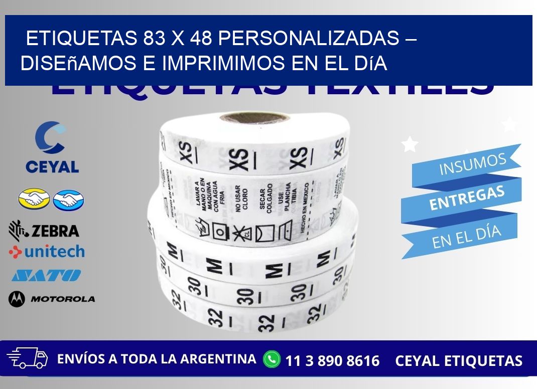 Etiquetas 83 x 48 Personalizadas – Diseñamos e Imprimimos en el Día