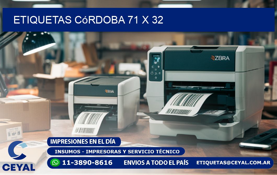 Etiquetas Córdoba 71 x 32