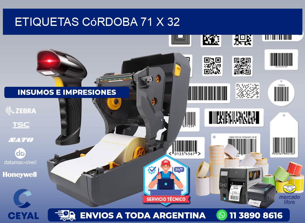 Etiquetas Córdoba 71 x 32