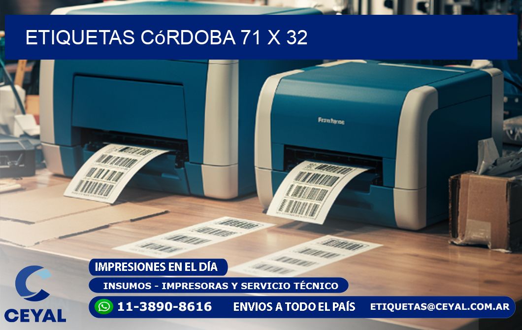 Etiquetas Córdoba 71 x 32