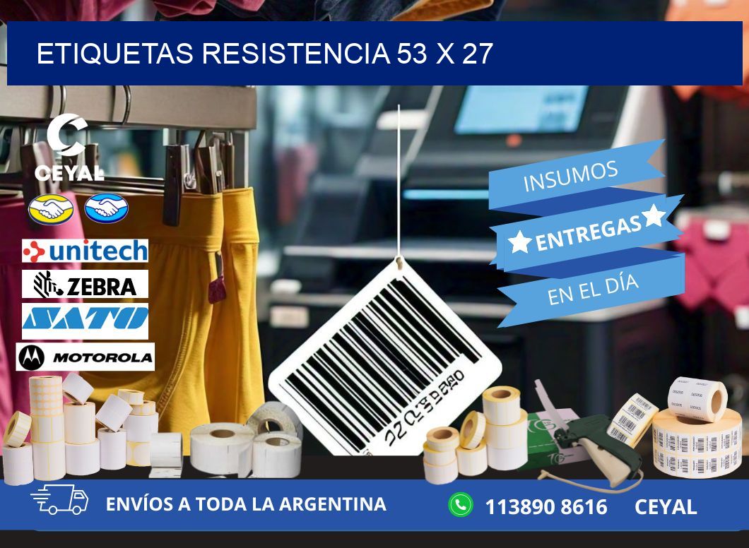 Etiquetas Resistencia 53 x 27