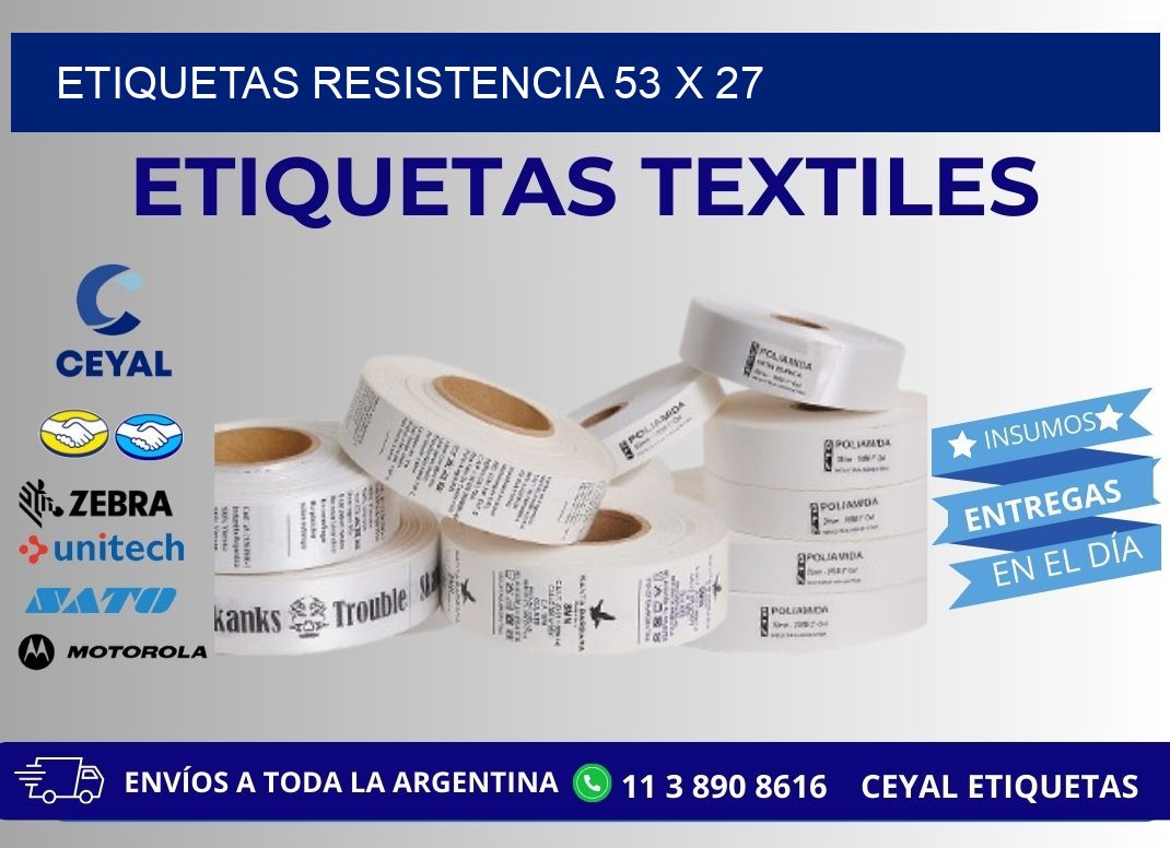 Etiquetas Resistencia 53 x 27