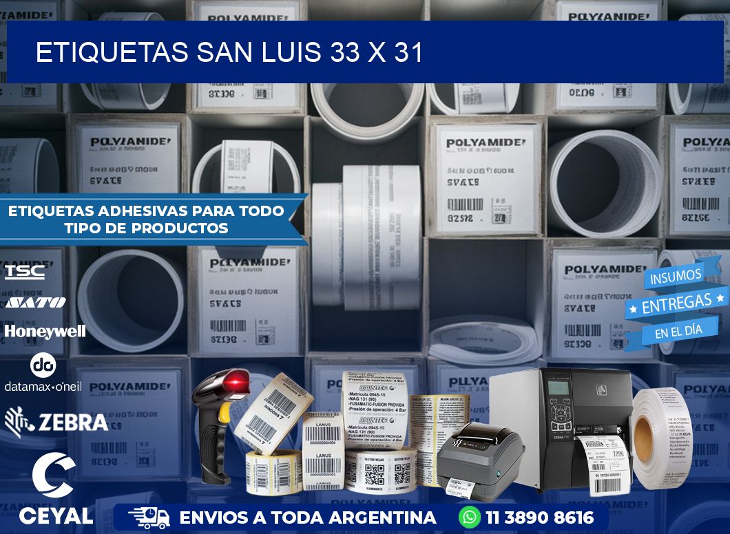 Etiquetas San Luis 33 x 31