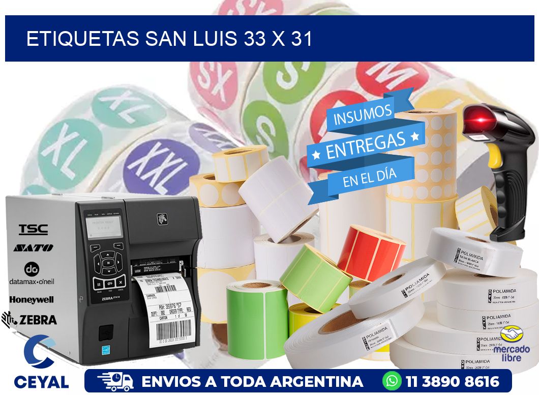 Etiquetas San Luis 33 x 31