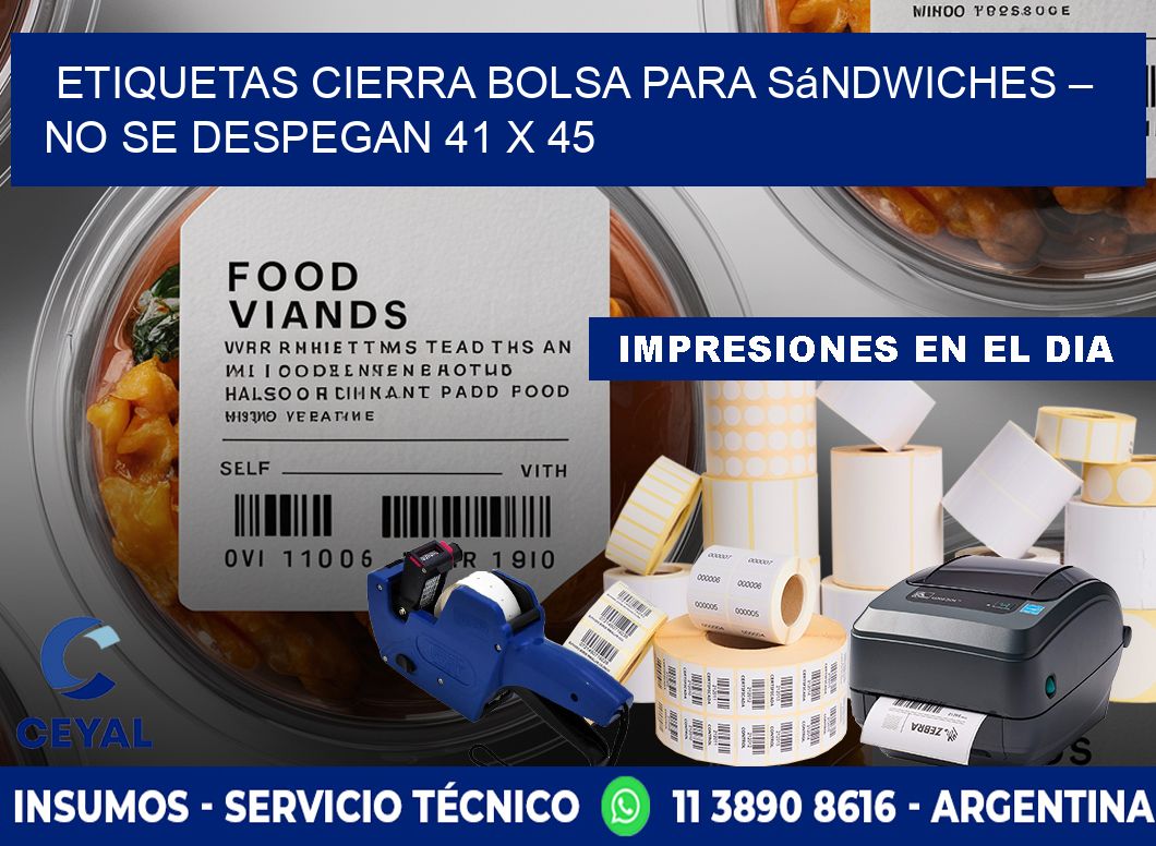 Etiquetas cierra bolsa para sándwiches – No se despegan 41 x 45