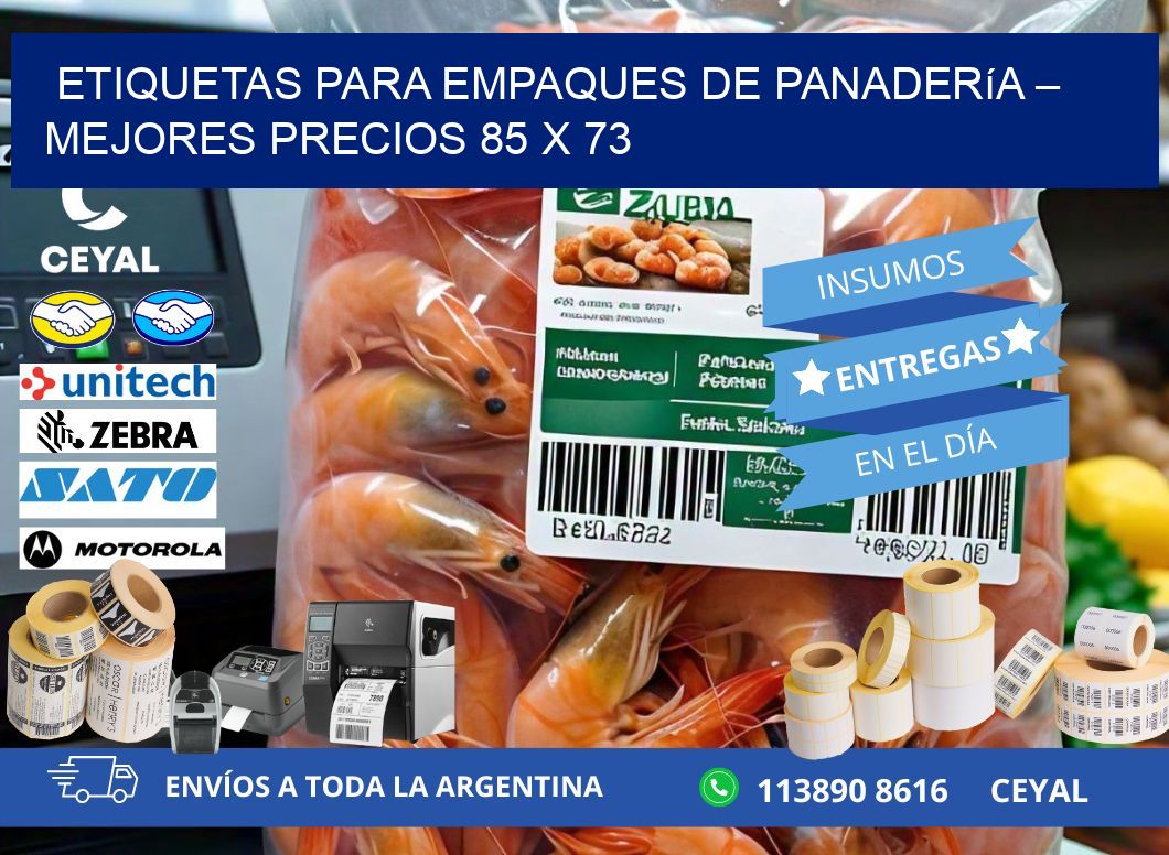 Etiquetas para empaques de panadería – Mejores precios 85 x 73