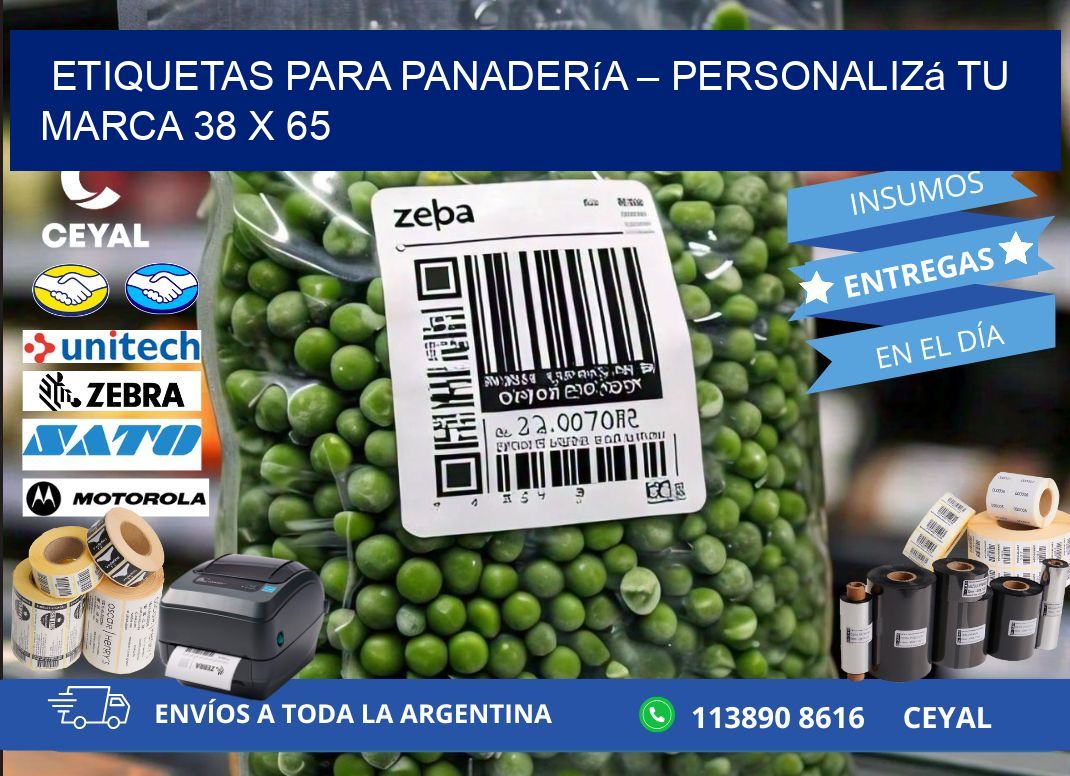 Etiquetas para panadería – Personalizá tu marca 38 x 65