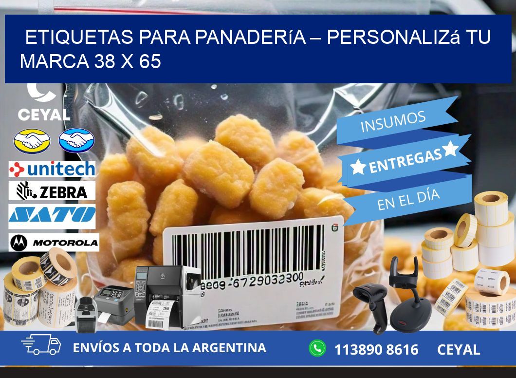 Etiquetas para panadería – Personalizá tu marca 38 x 65