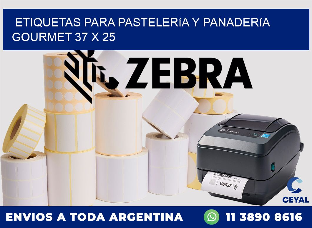 Etiquetas para pastelería y panadería gourmet 37 x 25