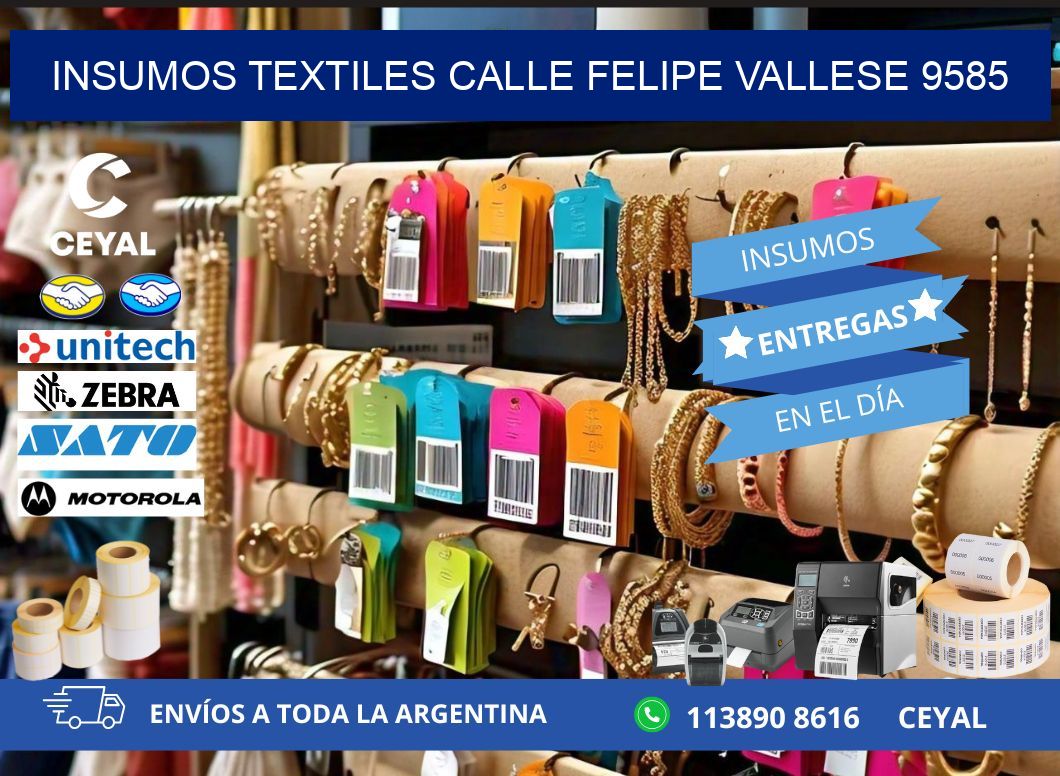 INSUMOS TEXTILES CALLE FELIPE VALLESE 9585