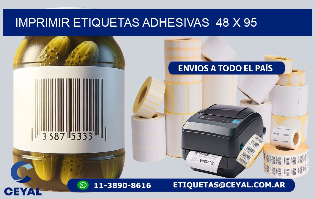 Imprimir Etiquetas adhesivas  48 x 95