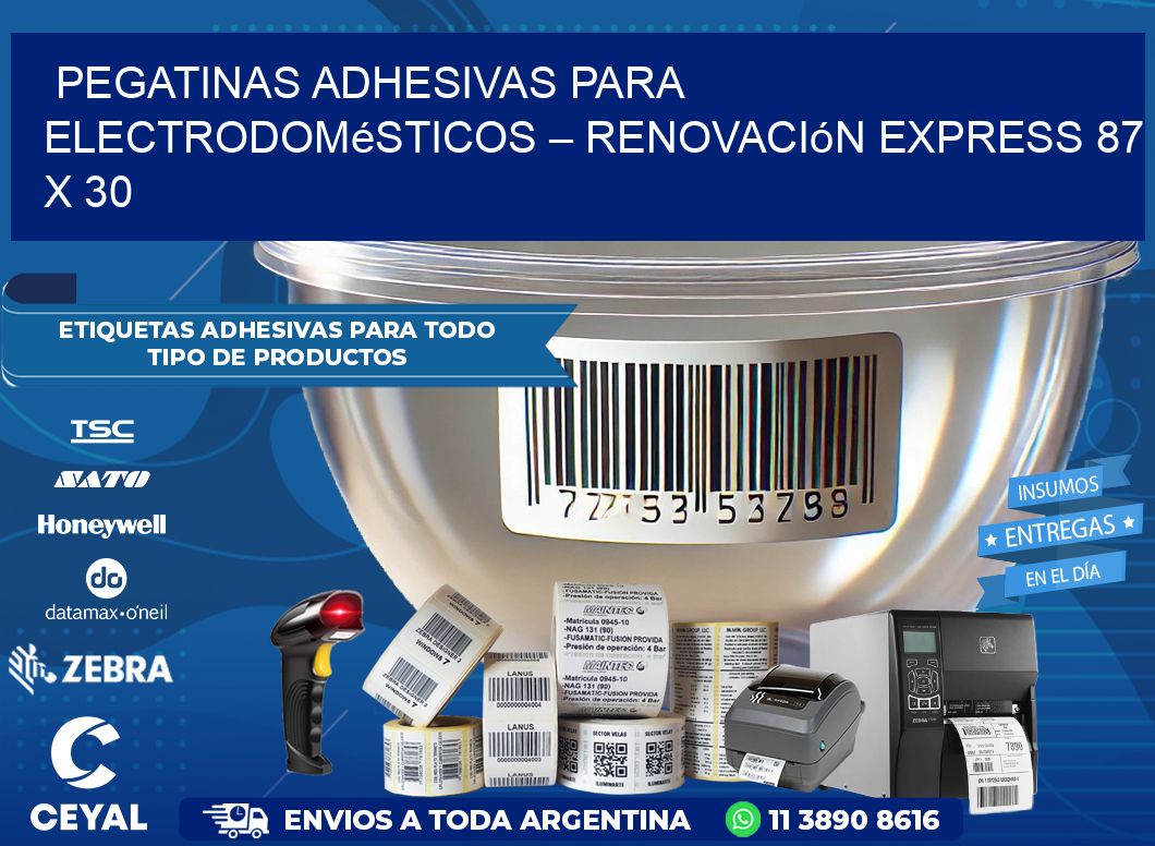 Pegatinas Adhesivas para Electrodomésticos – Renovación Express 87 x 30